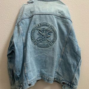 Denim jacket. Rifle association